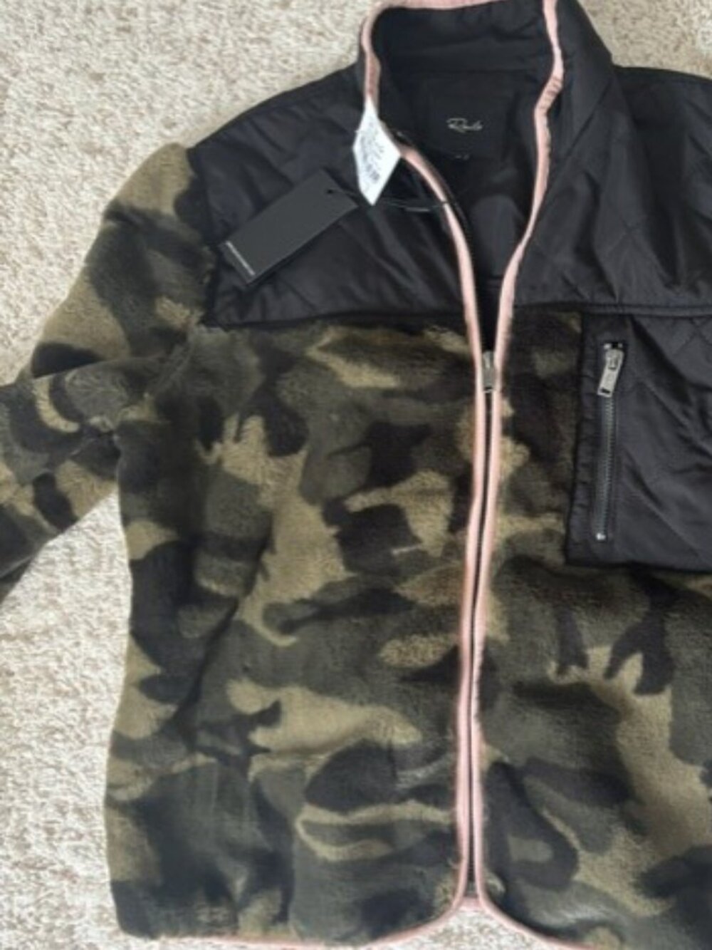 Rails camo fleece jacket